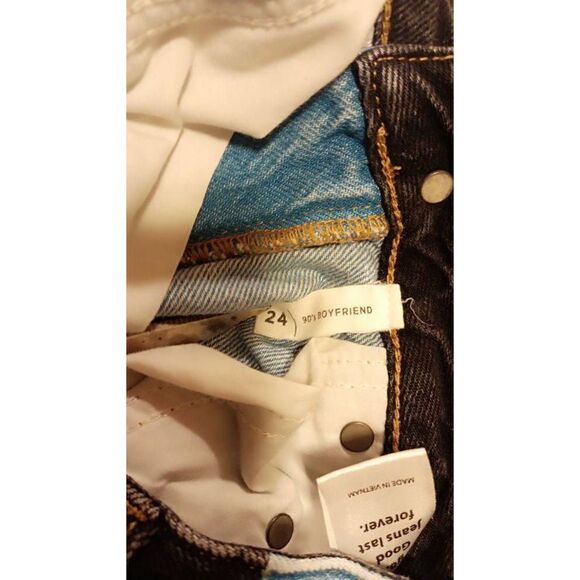 PacSun half blue half black jeans for women size 24x32 in good condition boyfrie - Picture 5 of 11